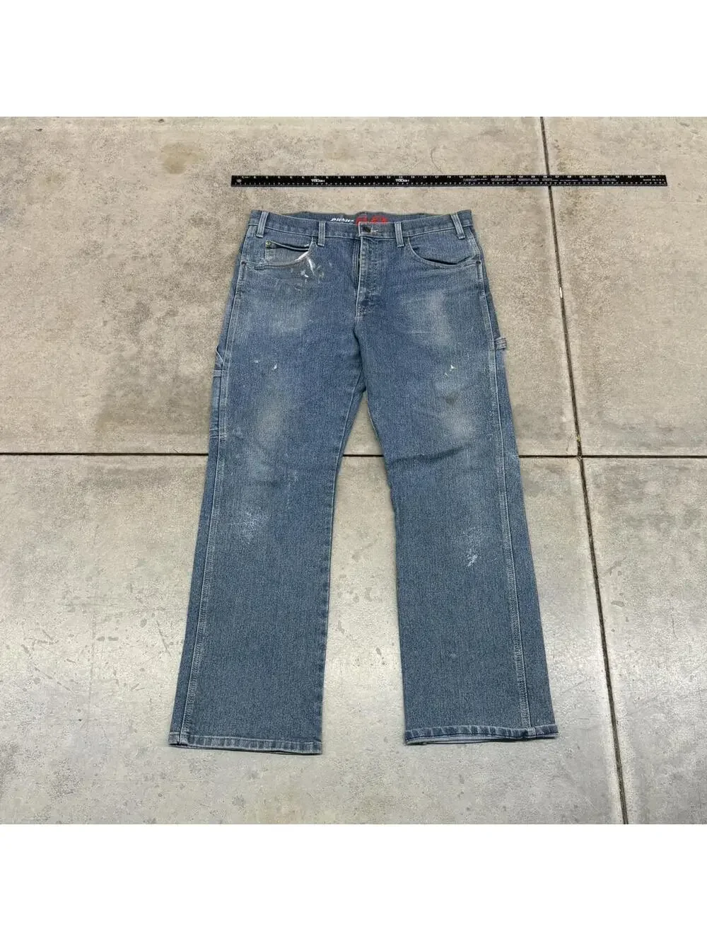 vintage dickies relaxed baggy fit dark blue jeans size 34 x 30